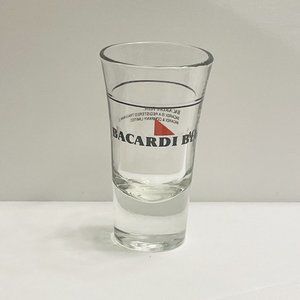 Bacardi Black Shot Glass Tapered Tall 3.5"